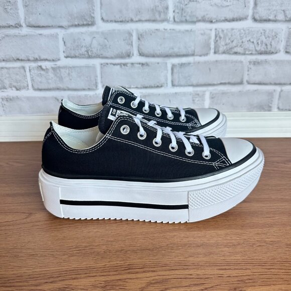 ❤️Chuck Taylor All Star Lift Double Stack Platform 10 Womens Shoes Black A15490C - Picture 2 of 7